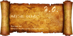 Hódi Ottó névjegykártya